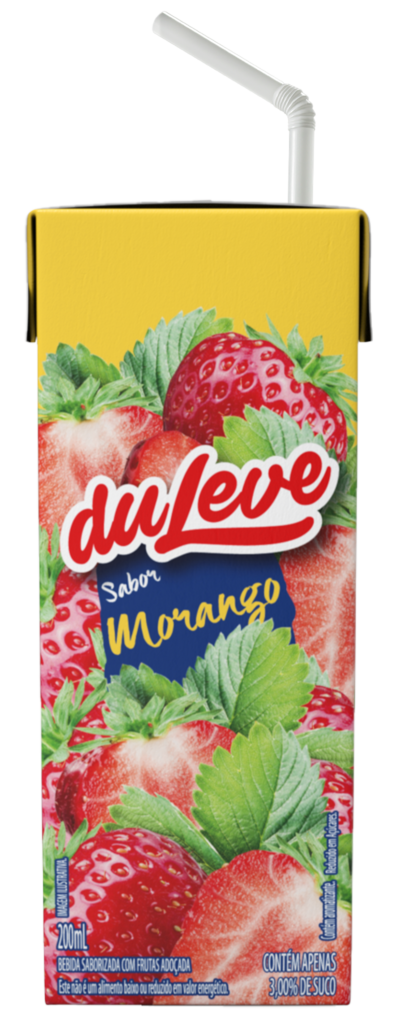 SUCOS 200ML MORANGO COM CANUDO